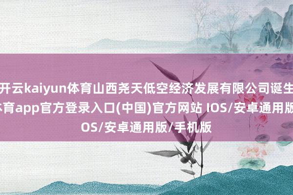 开云kaiyun体育山西尧天低空经济发展有限公司诞生-kai云体育app官方登录入口(中国)官方网站 IOS/安卓通用版/手机版